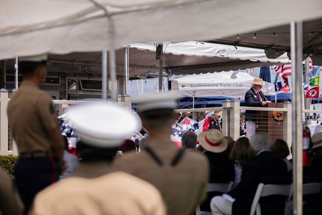 Marine Band San Diego Performs at Southwestern Yacht Club Opening Day Ceremony