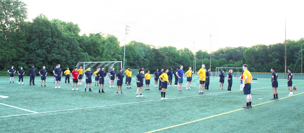 Sailors Warm-Up for the 'Murph' Challenge