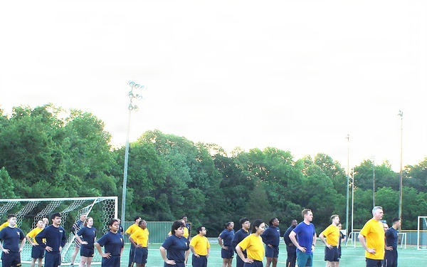 Sailors Warm-Up for the 'Murph' Challenge