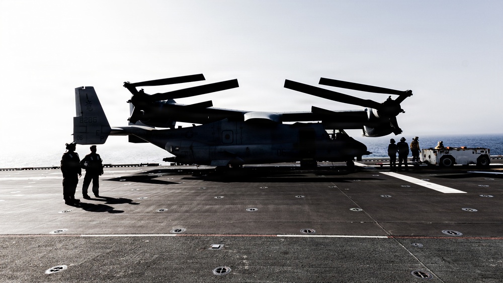 31st MEU | USS Tripoli conducts flight operations