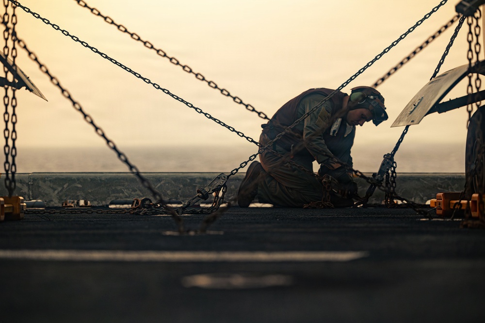31st MEU | USS Tripoli conducts flight operations