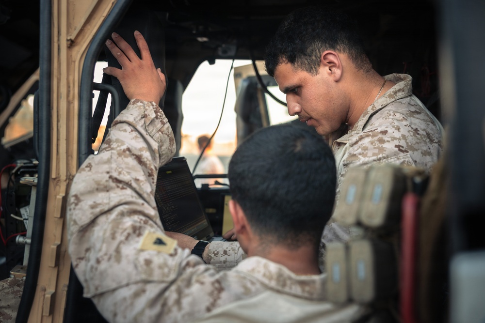U.S. Marines depart to training positions