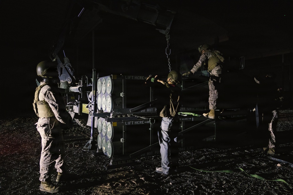 U.S. Marines conduct M142 HIMARS maintenance operations