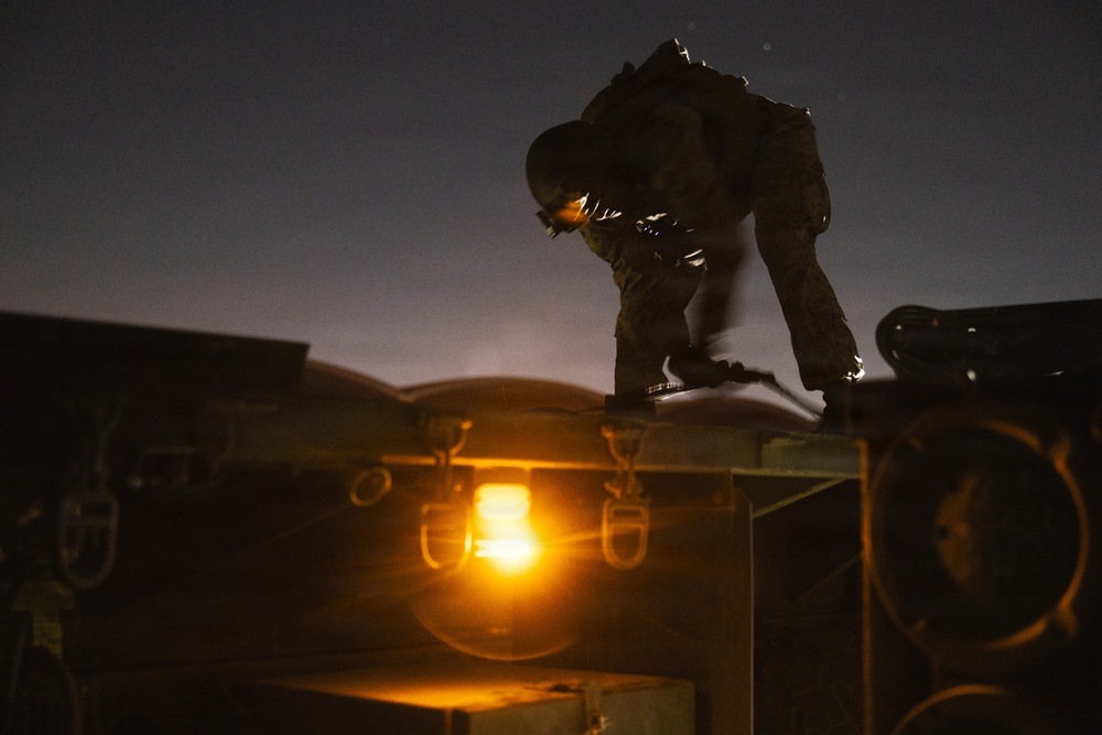 U.S. Marines conduct M142 HIMARS maintenance operations