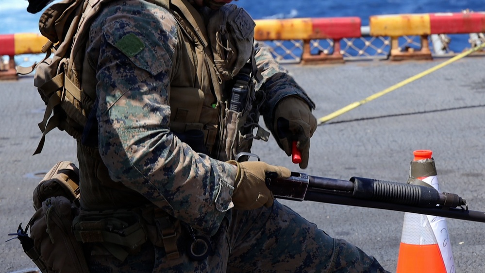 31st MEU | U.S. Marines conduct a live fire deck shoot