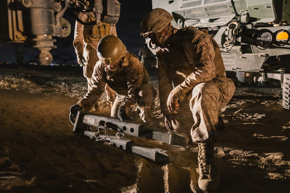 U.S. Marines conduct M142 HIMARS maintenance operations