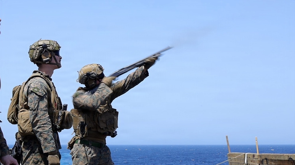 31st MEU | U.S. Marines conduct a live fire deck shoot