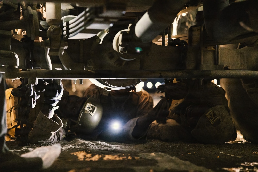 U.S. Marines conduct M142 HIMARS maintenance operations