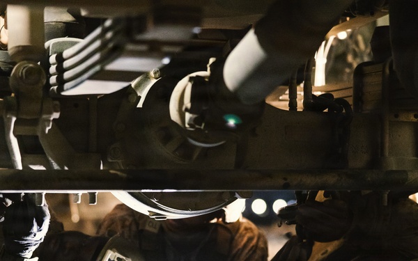 U.S. Marines conduct M142 HIMARS maintenance operations