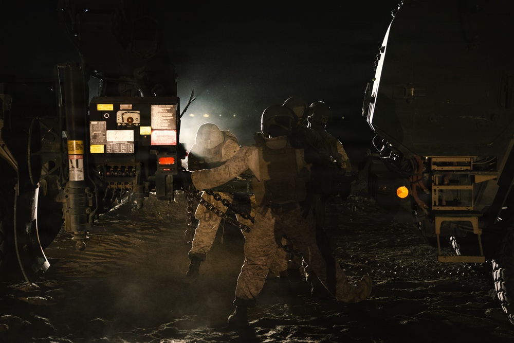 U.S. Marines conduct M142 HIMARS maintenance operations