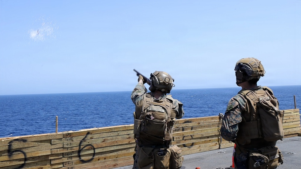 31st MEU | U.S. Marines conduct a live fire deck shoot