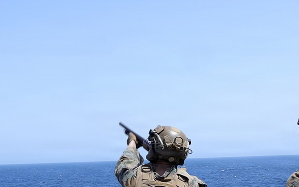 31st MEU | U.S. Marines conduct a live fire deck shoot