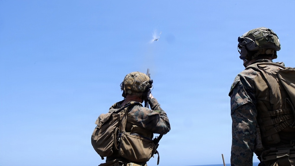31st MEU | U.S. Marines conduct a live fire deck shoot