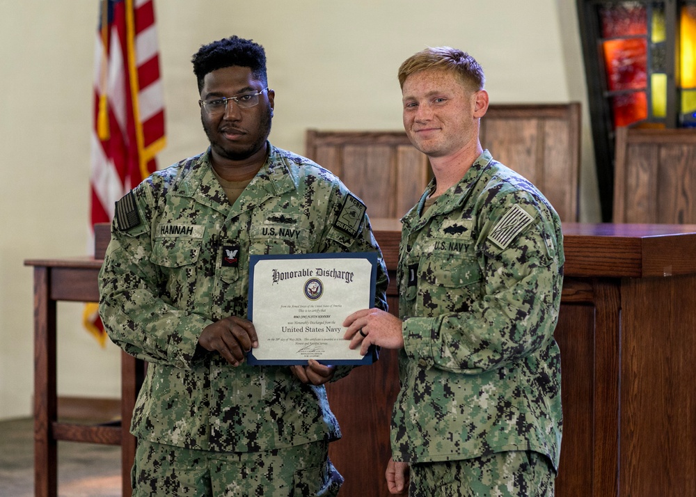 BM2 Hannah Reenlists at NCBC Gulfport