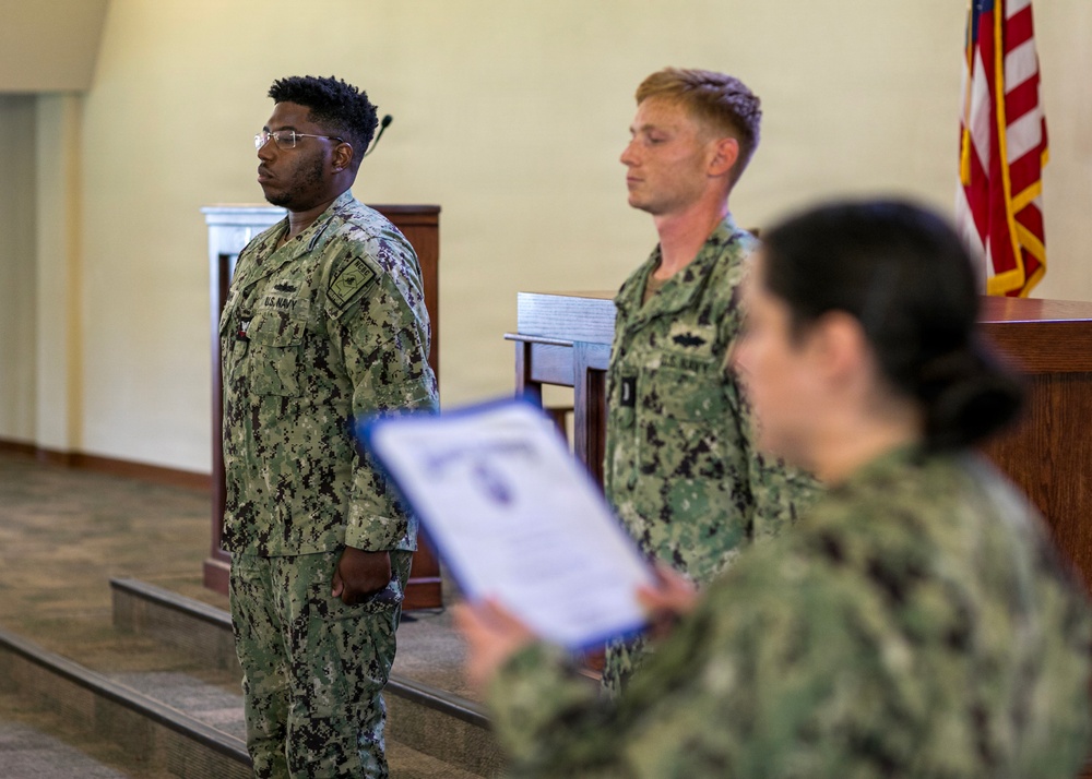 BM2 Hannah Reenlists at NCBC Gulfport