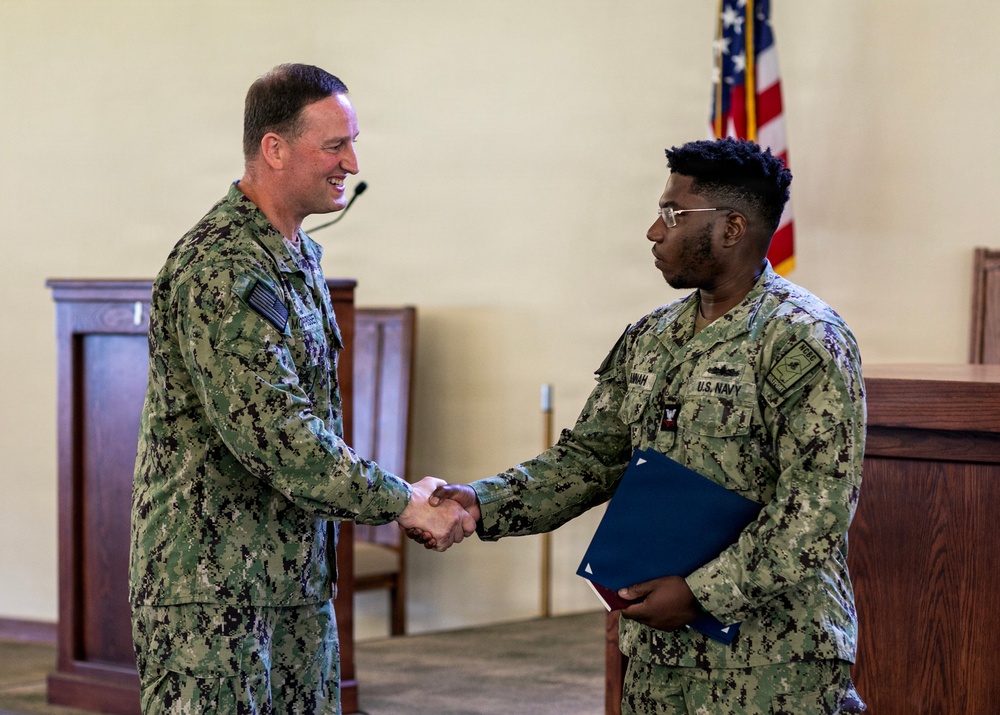 BM2 Hannah Reenlists at NCBC Gulfport