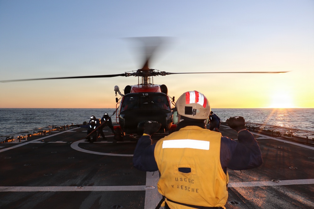 U.S. Coast Guard Cutter Waesche returns to Alameda after successful 113-day patrol in Bering Sea