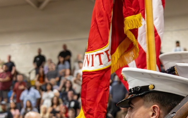 U.S. Marine Corps Color Guard presents Colors at Barstow Community College Graduation Ceremony