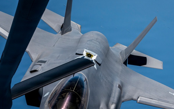 KC-135 Stratotanker fuels F-35 Lightning II