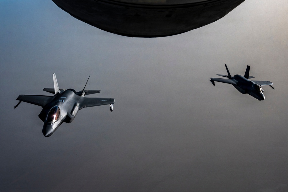 KC-135 Stratotanker supports F-35 Lightning II operations