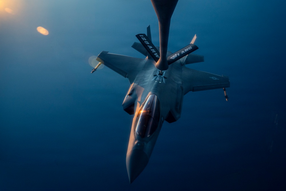 KC-135 Stratotanker supports F-35 Lightning II operations