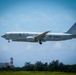 A P-8A Poseidon Lands on Kadena Air Base