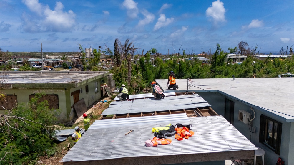 Temporary Roof Installs Continue on Saipan