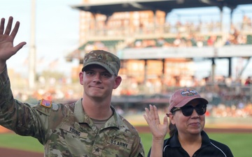 U.S. Army Sgt. Gabriel Young Recognized as “Hero of the Game” at El Paso Baseball Ceremony