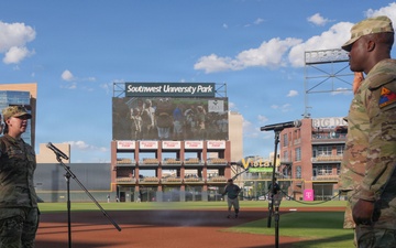 U.S. Army Soldiers Reenlist During Ceremonial Oath at El Paso Baseball Game