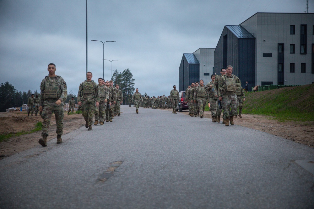 U.S. Army Soldiers conduct Norwegian Sports Federation Sports Badge testing at Pabradė Training Area