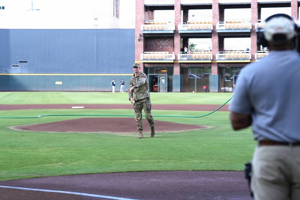 El Paso Chihuahuas Honor Sgt. Gabriel Young for Military Appreciation Night