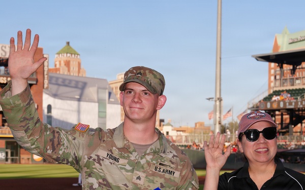 Recognizing a Hero: Sgt. Gabriel Young Honored on the Field in El Paso