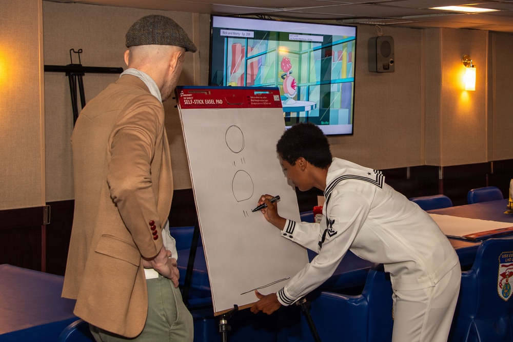Sailors aboard USS Essex receive animation training