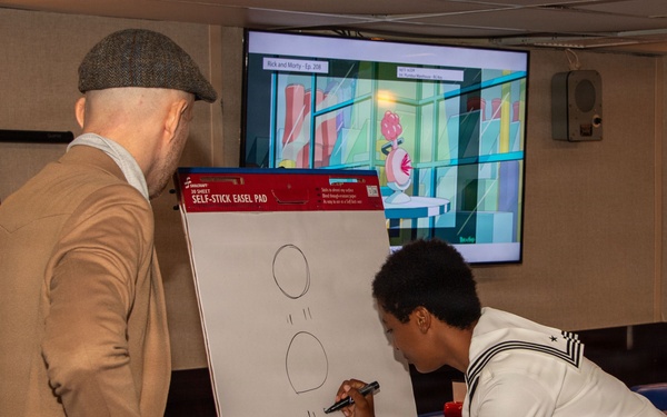 Sailors aboard USS Essex receive animation training