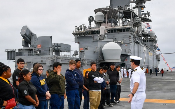 Cabrillo High School ROTC LA Fleet Week Tour