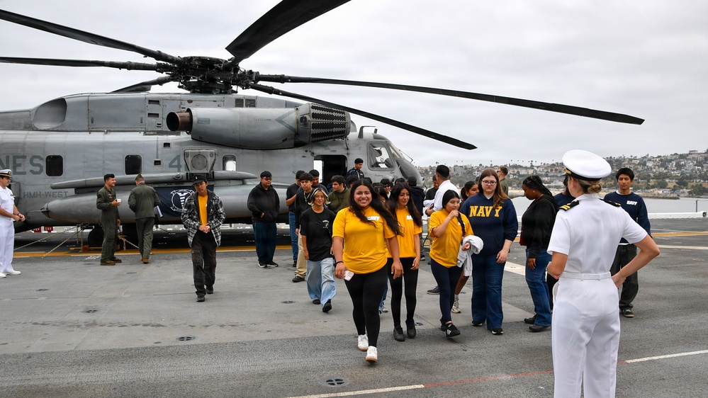 Cabrillo High School ROTC LA Fleet Week Tour