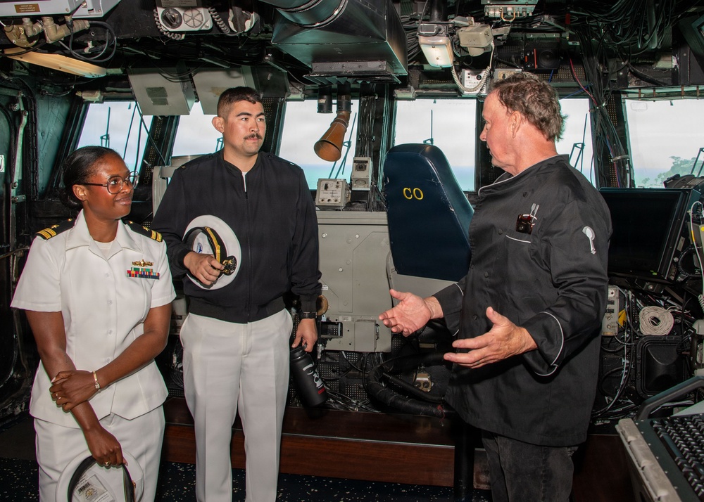 D. B. Sweeney Tours USS Essex