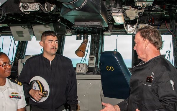 D. B. Sweeney Tours USS Essex