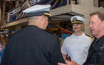 D. B. Sweeney Tours USS Essex