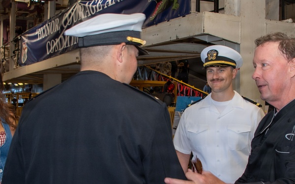 D. B. Sweeney Tours USS Essex