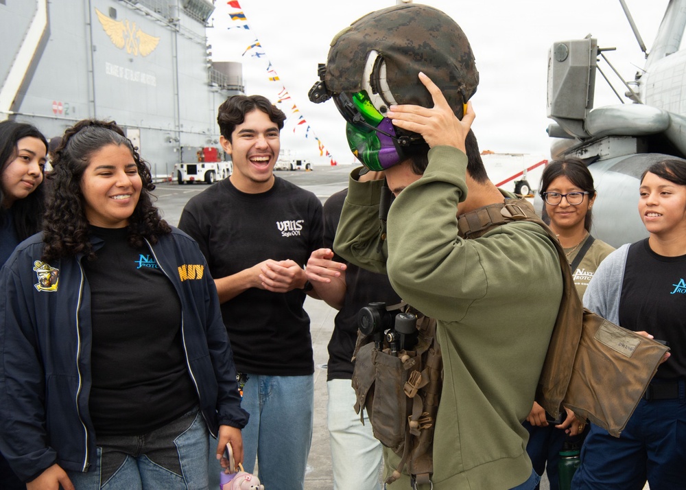 Reseda High School NJROTC Tours USS Essex