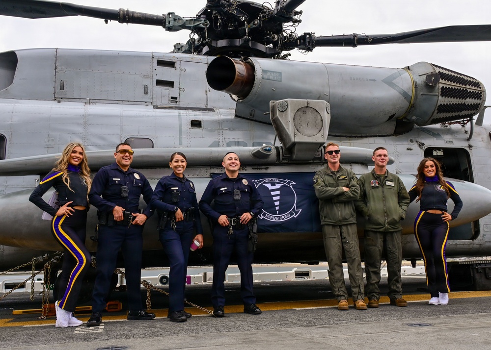LA Lakers Cheerleaders Tour USS Essex