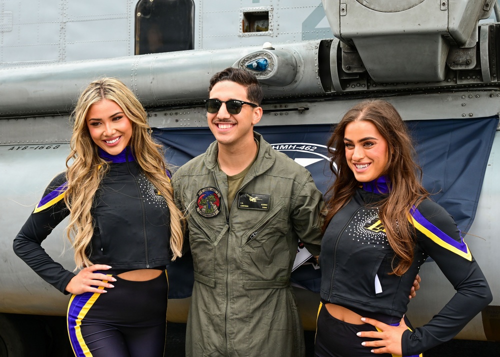 LA Lakers Cheerleaders Tour USS Essex