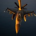 KC-135 Stratotanker refuels F-16 Fighting Falcon