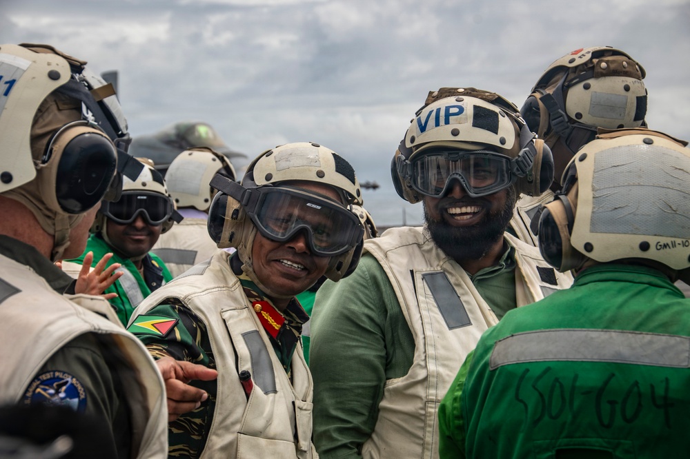Cooperative Republic of Guyana President and Government and Military Leaders Visit Nimitz