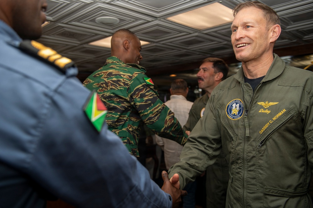Cooperative Republic of Guyana President and Government and Military Leaders Visit Nimitz
