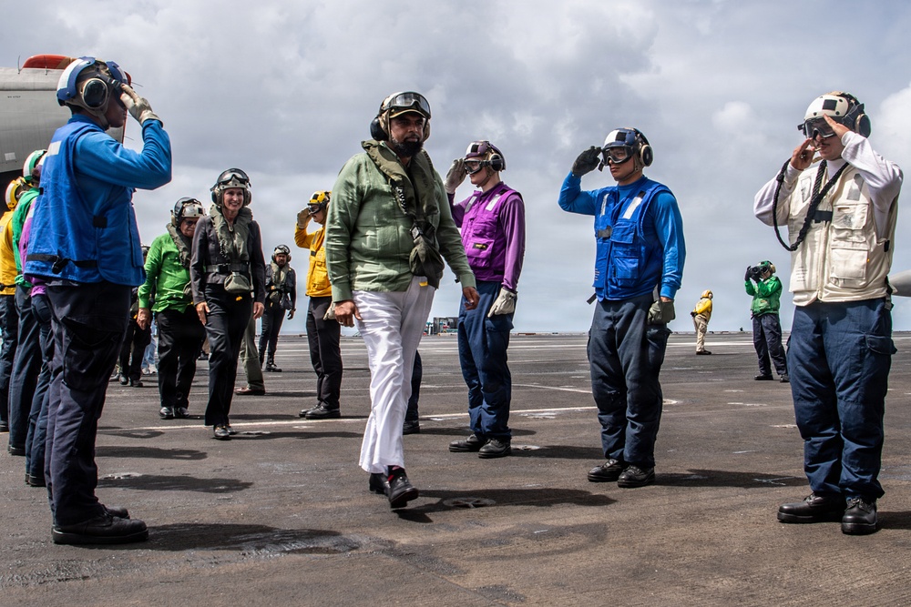 Cooperative Republic of Guyana President and Government and Military Leaders Visit Nimitz