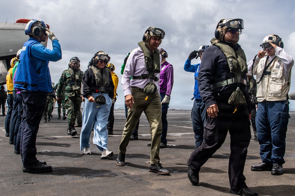 Cooperative Republic of Guyana President and Government and Military Leaders Visit Nimitz