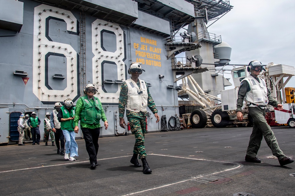 Cooperative Republic of Guyana President and Government and Military Leaders Visit Nimitz