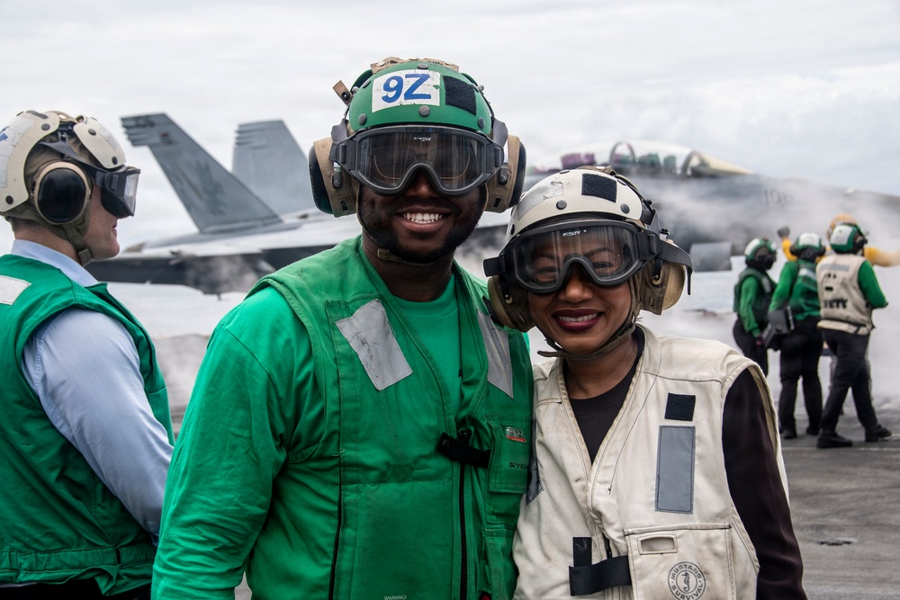 Cooperative Republic of Guyana President and Government and Military Leaders Visit Nimitz